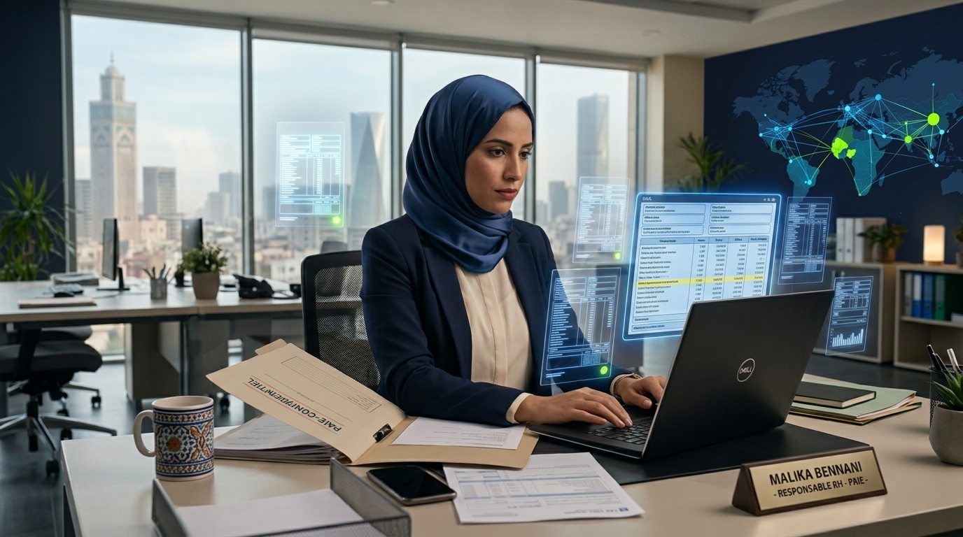 Logiciel paie Maroc : CNSS, AMO, IR 2025 et Damancom